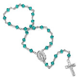 Gold Plated Bronze Swarovski Pocket Rosary