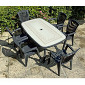 Toscana 165cm Ravenna Table with Optional Diana Chairs in Anthracite