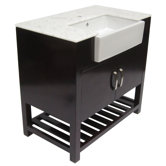 35.25" Single Farmhouse Sink Bathroom Vanity with Door