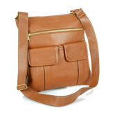 Slim Shoulder Bag with Top Zipper