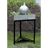 Triangular Tabletop Sphere Fountain with Legs