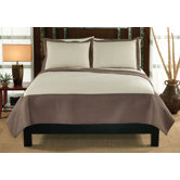 Barclay Twin Quilt with Pillow Sham in Tan / Cream