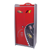 Kleiderschrank 2-t&uuml;rig "Turbo New Special" in Rot