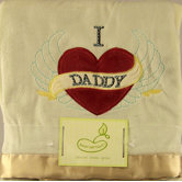 Saying Blanket Crib Throw in Cream - I Heart Daddy
