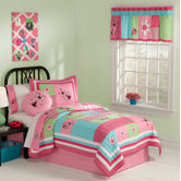 Gardners Friend Quilt with Pillow Sham, Sheet Set, and Dust Ruffle