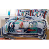 Surfing USA Full / Queen Quilt with 2 shams