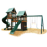 Congo Monkey Playsystem #3 with Swing Beam in Green / Brown