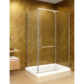 Sliding Door Shower Enclosure with Shower Base