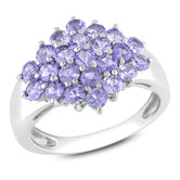Sterling Silver Tanzanite Fashion Ring