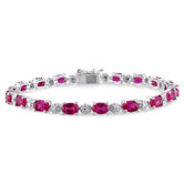 Round Cut Ruby Bracelet