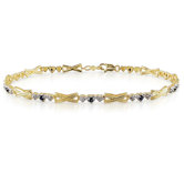 Round Cut Gemstone Link Bracelet