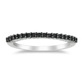 White Gold Round Cut Diamond Stacking Ring