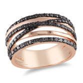 Pink Silver Round Cut Diamond Stacking Ring