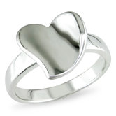 Sterling Silver Heart Shaped Ring