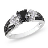 Sterling Silver Round Cut Diamond Multi Stone Ring