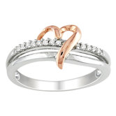 Two Tone Gold Round Cut Diamond Ring
