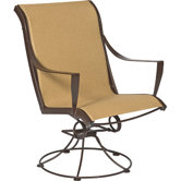 Cromwell Sling Swivel Dining Arm Chair