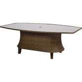 Del Cristo Oval Umbrella Dining Table