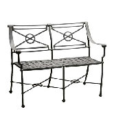 Delphi Metal Garden Bench