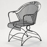 Windflower Coil Spring Barrel Dining Arm Chair