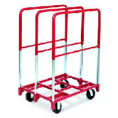 Panel Mover 8" Quiet Poly Casters, 2 Fixed and 2 Swivel, 3 Extra Tall Uprights