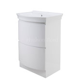 Canopy Floor Standing Basin and Cabinet in White