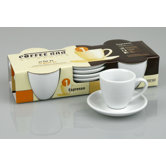 Coffee Bar 2 oz. Espresso Cup and Saucer (Set of 4)