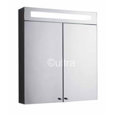 Tucson Double Cabinet with Light in Stainless Steel