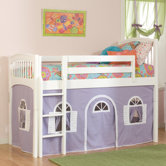 Windsor Twin Low Loft Tent Bed with Built-In Ladder