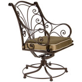 Ashbury Swivel Dining Arm Chair with Cushion