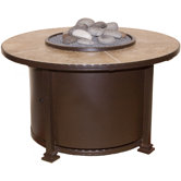 Casual Fireside Santorini Fire Pit with Sand Tile