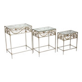 Jewelled Metal Table (Set of 3)