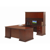 Devon U-Shaped Executive Desk with Right Return and Hutch