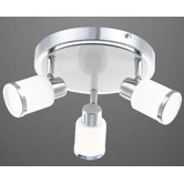 Platoon 3 Light Ceiling Spotlight in Chrome