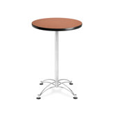Cafe 41.5" x 24" Round Table with Chrome Base