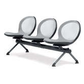 Net Series Mesh Three Chair Beam Seating