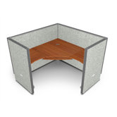 Workstation Panel System, 1 x 1 Configuration, with Vinyl Panels