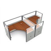 Workstation Panel System 1x2 Configuration