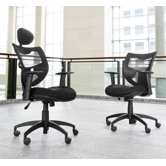 Mesh Back Contemporary Executive Chair with Headrest