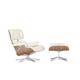 Lounge Chair with White Leather (Classic Dimensions)