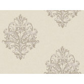Royal Cottage Sketch Damask Wallpaper