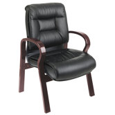 Deluxe Leather Visitors Chair with Top Grain