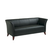 Leather Sofa with Open Wing