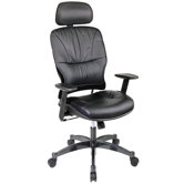 SPACE Leather Managerial Chair with Arms