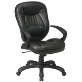 High-Back Leather Deluxe Oversized Faux  Task Chair