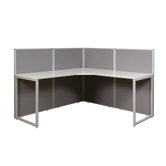 Box Office Four Panels and 90 Degree L Shape Desk
