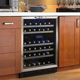 Silhouette 51 Bottle Freestanding Dual Zone Wine Cooler