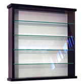 Solid Wood 4 Shelf Glass Wall Display Cabinet