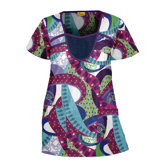 Banded Fashion Print Top