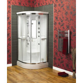 Florenta Quadrant Steam Cabin in Polished Silver